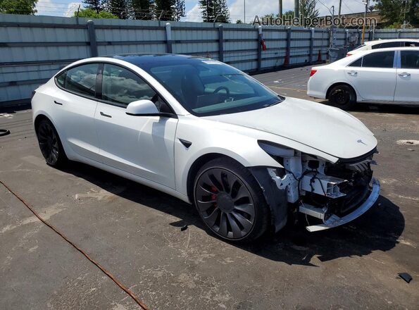 5YJ3E1EC2MF026565 2021 TESLA MODEL White 