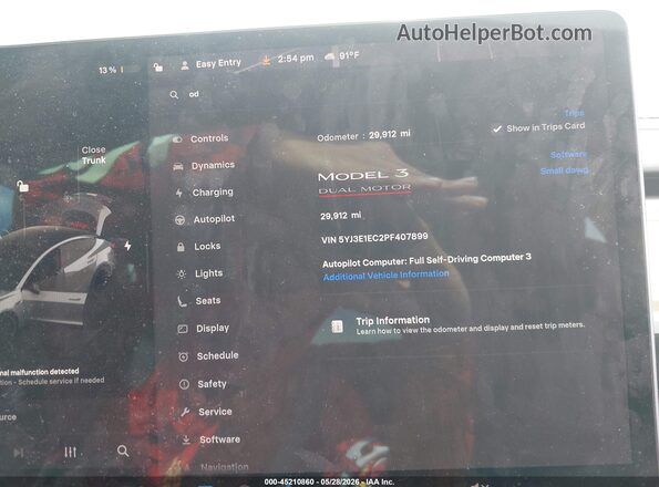 5YJ3E1EC2PF407899 2023 TESLA MODEL 3 Gray Вид задніх сидінь