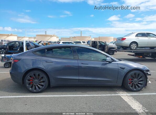 5YJ3E1EC2PF407899 2023 TESLA MODEL 3 Gray Вид задньої частини салону