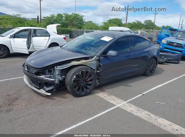 5YJ3E1EC2PF407899 2023 TESLA MODEL 3 Gray Передня ліва чверть