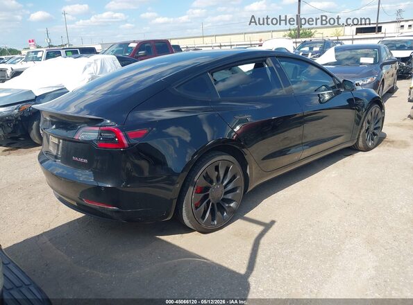 5YJ3E1EC5NF298156 2022 TESLA MODEL 3 Черный Задняя правая четверть