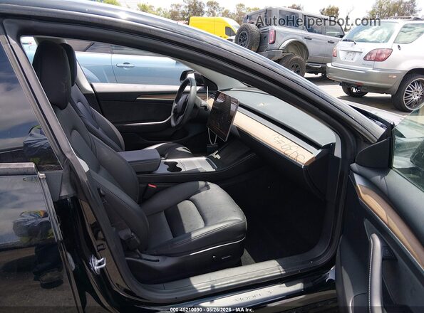 5YJ3E1EC6PF616031 2023 TESLA MODEL 3 Black Front interior view