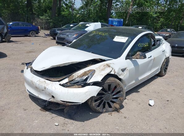 5YJ3E1EC7NF344182 2022 TESLA MODEL 3 White Դիմացի տեսք