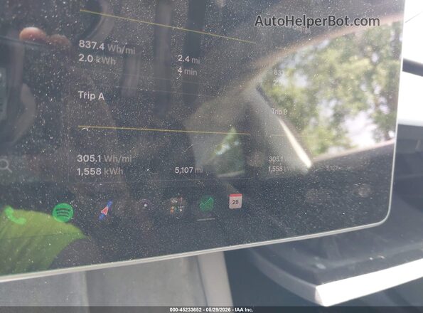 5YJ3E1EC7NF344182 2022 TESLA MODEL 3 White Հետևի նստատեղերի տեսք