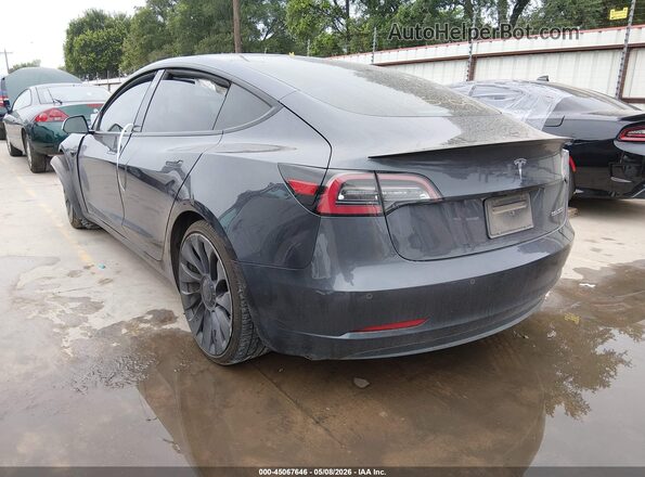 5YJ3E1EC8MF061160 2021 TESLA MODEL 3 Gray Rear left