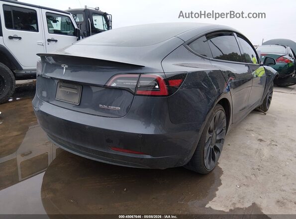 5YJ3E1EC8MF061160 2021 TESLA MODEL 3 Gray Rear right