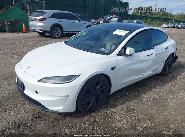 5YJ3E1ETXRF854046 2024 TESLA MODEL 3 White წინა მარცხენა ხედი სამი მეოთხედიდან
