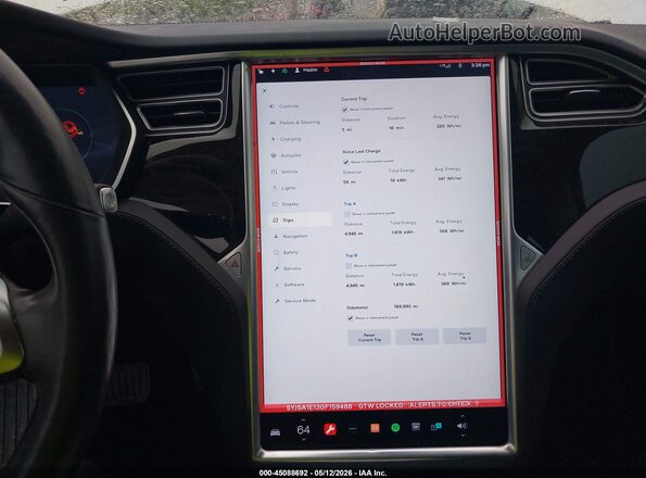 5YJSA1E13GF159488 2016 TESLA MODEL S White 