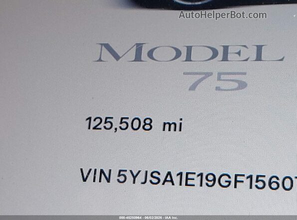 5YJSA1E19GF156076 2016 TESLA MODEL S Серый 
