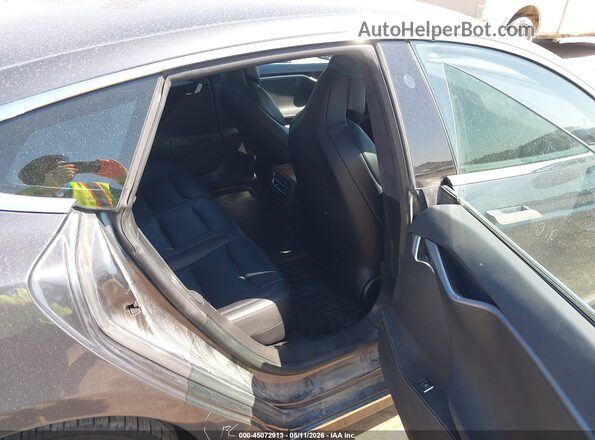 5YJSA1E22KF347601 2019 TESLA MODEL S Gray Vista de la etiqueta del VIN