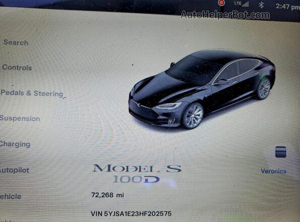 5YJSA1E23HF202575 2017 TESLA MODEL Black 