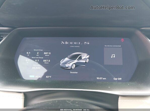 5YJSA1E25KF335037 2019 TESLA MODEL S Gray Հետևի նստատեղերի տեսք