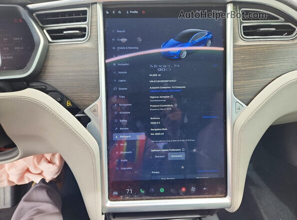 5YJSA1E29GF147547 2016 TESLA MODEL Blue 