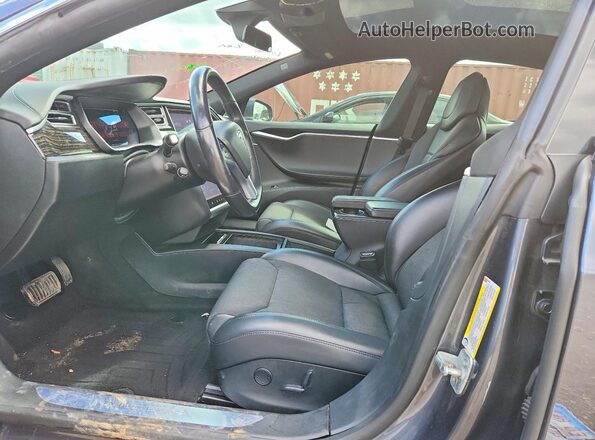 5YJSA1E29HF209031 2017 TESLA MODEL Gray წინა სალონის ხედი
