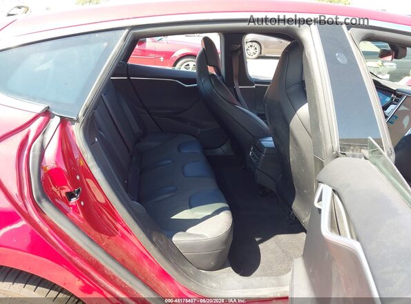 5YJSA1E29HF209563 2017 TESLA MODEL S Red VIN კოდის სტიკერის ხედი