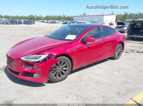 5YJSA1E29KF303899 2019 TESLA MODEL S Red წინა მარცხენა ხედი სამი მეოთხედიდან