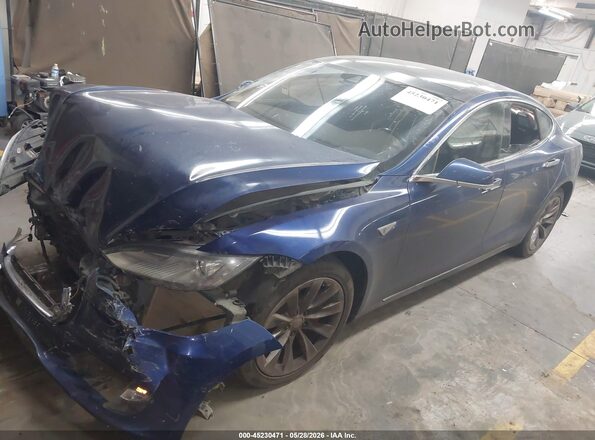 5YJSA1E44GF134304 2016 TESLA MODEL S Blue Front left