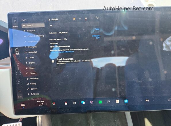 5YJSA1E51NF482549 2022 TESLA MODEL Blue 