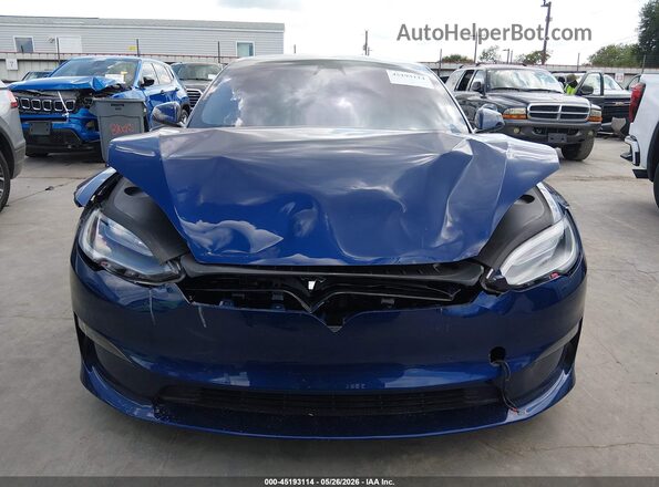 5YJSA1E52MF442429 2021 TESLA MODEL S Blue წინა პანელის ხედი
