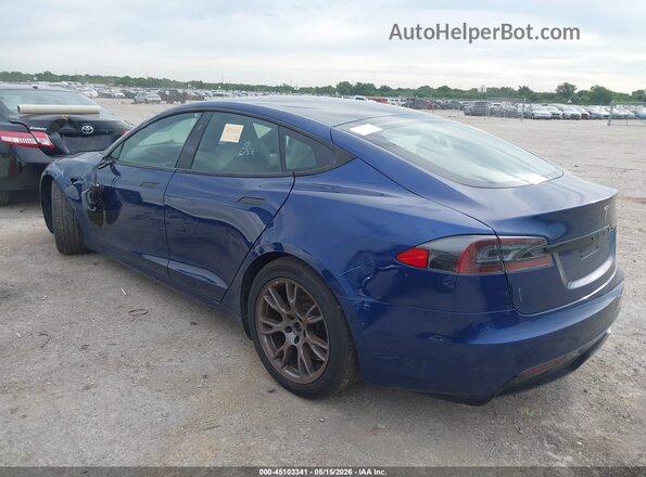 5YJSA1E53MF438986 2021 TESLA MODEL S Blue უკანა მარცხენა