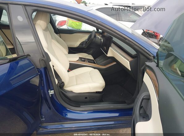 5YJSA1E53MF438986 2021 TESLA MODEL S Blue წინა სალონის ხედი