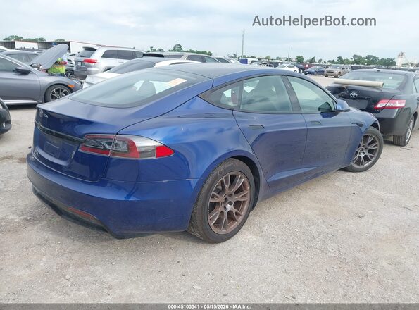 5YJSA1E53MF438986 2021 TESLA MODEL S Blue უკანა მარჯვენა