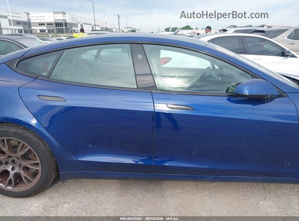5YJSA1E53MF438986 2021 TESLA MODEL S Blue ხელსაწყოთა პანელის ხედი