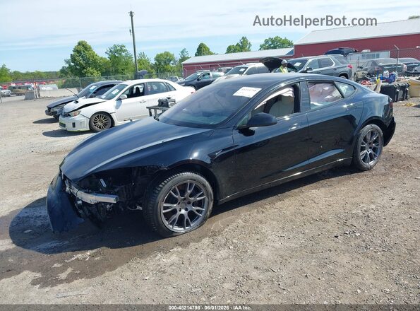 5YJSA1E53NF490913 2022 TESLA MODEL S Черный Передняя левая четверть