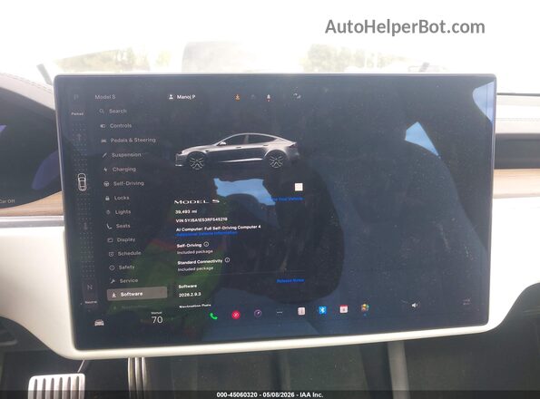 5YJSA1E53RF545219 2024 TESLA MODEL S Gray უკანა სავარძლების ხედი