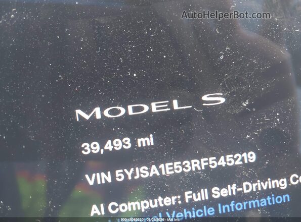 5YJSA1E53RF545219 2024 TESLA MODEL S Gray 