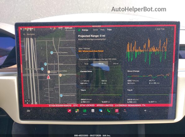 5YJSA1E54NF459010 2022 TESLA MODEL S Black 