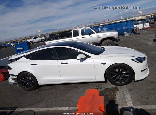 5YJSA1E57NF474875 2022 TESLA MODEL S White სალონის 360-გრადუსიანი ხედი