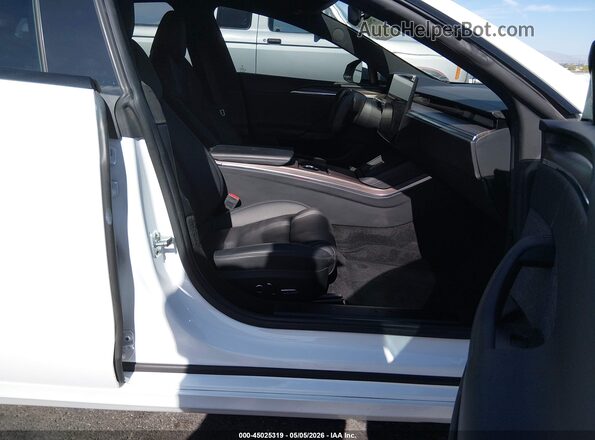 5YJSA1E57NF474875 2022 TESLA MODEL S White წინა სალონის ხედი