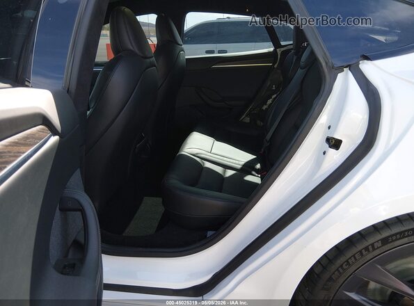 5YJSA1E57NF474875 2022 TESLA MODEL S White VIN კოდის სტიკერის ხედი