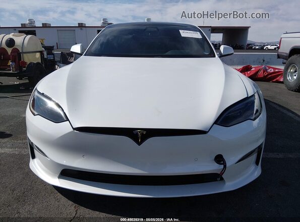 5YJSA1E57NF474875 2022 TESLA MODEL S White უკანა სალონის ხედი
