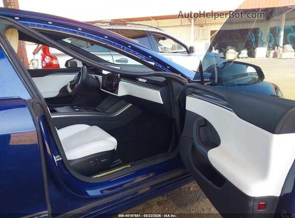 5YJSA1E64MF453084 2021 TESLA MODEL S Blue წინა სალონის ხედი