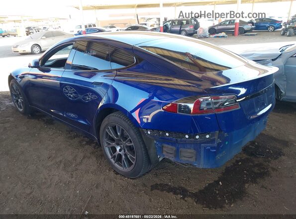 5YJSA1E64MF453084 2021 TESLA MODEL S Blue უკანა მარცხენა