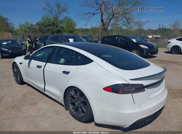 5YJSA1E68MF438295 2021 TESLA MODEL S White Rear left