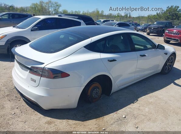 5YJSA1E68MF438295 2021 TESLA MODEL S White Rear right