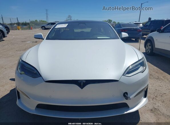 5YJSA1E68MF438295 2021 TESLA MODEL S White Instrument cluster view