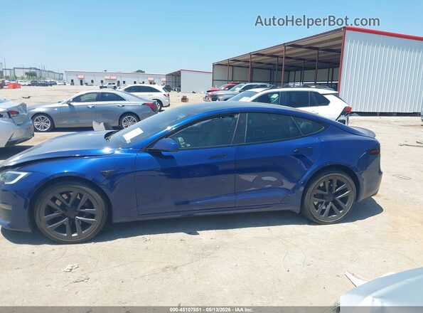 5YJSA1E68NF487031 2022 TESLA MODEL S Blue Widok wnętrza 360 stopni