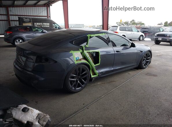 5YJSA1E69MF429458 2021 TESLA MODEL S Серый Задняя правая четверть