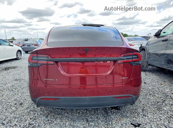 5YJXCAE41GFS00503 2016 TESLA MODEL Burgundy Widok z tyłu