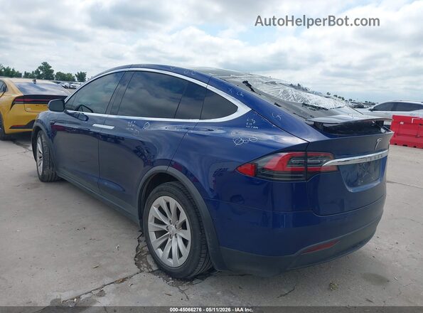 5YJXCBE20MF323340 2021 TESLA MODEL X Blue Задня ліва чверть