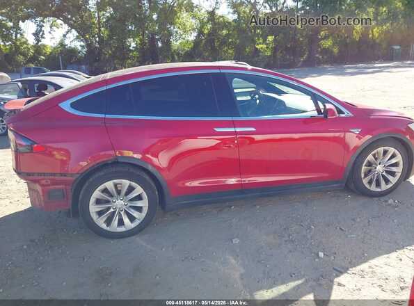 5YJXCBE22GF012397 2016 TESLA MODEL X Red Vista interior trasera