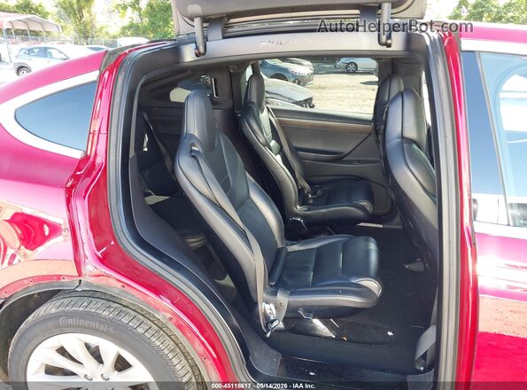 5YJXCBE22GF012397 2016 TESLA MODEL X Red Vista de la etiqueta del VIN