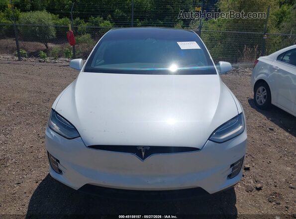 5YJXCBE2XMF323703 2021 TESLA MODEL X White Widok zestawu wskaźników