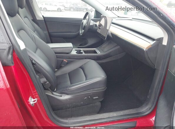 5YJYGAEE4MF155375 2021 TESLA MODEL Y Red წინა სალონის ხედი