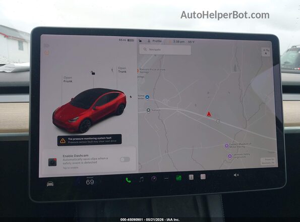 5YJYGAEE4MF155375 2021 TESLA MODEL Y Red 