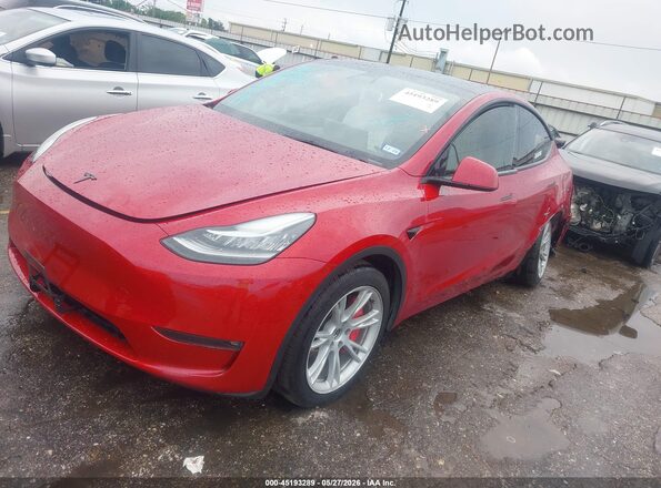 5YJYGAEE6MF201417 2021 TESLA MODEL Y Red Front left